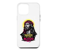 Sauvé par Son Sang Jésus-Christ Redemption Art de Foi Moderne Coque pour iPhone 12 Pro Max