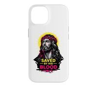 Sauvé par Son Sang Jésus-Christ Redemption Art de Foi Moderne Coque pour iPhone 14
