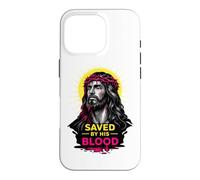 Sauvé par Son Sang Jésus-Christ Redemption Art de Foi Moderne Coque pour iPhone 16 Pro