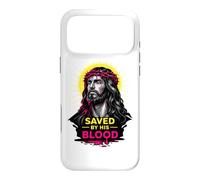 Sauvé par Son Sang Jésus-Christ Redemption Art de Foi Moderne Coque pour iPhone 17 Pro Max