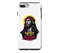 Sauvé par Son Sang Jésus-Christ Redemption Art de Foi Moderne Coque pour iPhone 7 Plus/8 Plus