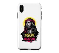 Sauvé par Son Sang Jésus-Christ Redemption Art de Foi Moderne Coque pour iPhone XS Max