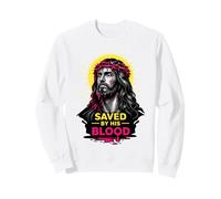 Sauvé par Son Sang Jésus-Christ Redemption Art de Foi Moderne Sweatshirt