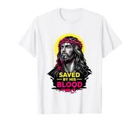 Sauvé par Son Sang Jésus-Christ Redemption Art de Foi Moderne T-Shirt