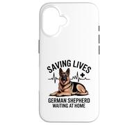 Sauver des Vies Berger Allemand Qui Attend à la Maison Coque pour iPhone 16