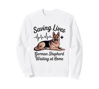 Sauver des Vies Berger Allemand Qui Attend à la Maison Sweatshirt