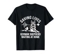 Sauver des Vies Berger Allemand Qui Attend à la Maison T-Shirt
