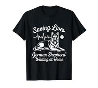 Sauver des Vies Berger Allemand Qui Attend à la Maison T-Shirt