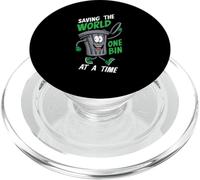 Sauver Le Monde à la Poubelle à Une époque planète changements climatiques PopSockets PopGrip pour MagSafe