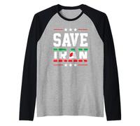 Sauver l'Iran | Free Iran | Amour de la liberté iranienne | Persian Manche Raglan