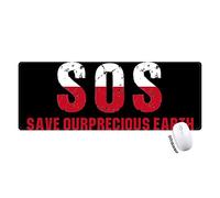 sauver notre précieuse planète tapis de souris large cousues bords mat étendu game bureau