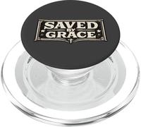 Sauvés par la grâce Éphésiens 2:8 Rédemption chrétienne Rustique PopSockets PopGrip pour MagSafe