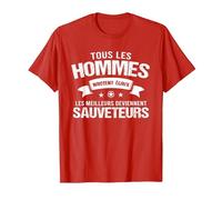Sauveteur en mer/Sauveteur/Sauvetage/Cadeau T-Shirt, Homme, Rouge, 3XL