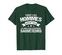 Sauveteur en mer/Sauveteur/Sauvetage/Cadeau T-Shirt, Homme, Vert Forêt, S