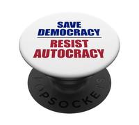 Sauvez la démocratie, résistez à l'autocratie - Anti Trump PopSockets PopGrip Adhésif