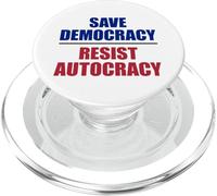 Sauvez la démocratie, résistez à l'autocratie - Anti Trump PopSockets PopGrip pour MagSafe