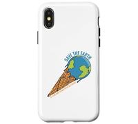 Sauvez la Terre, Le Seul Endroit où l'on Peut Acheter de la crème glacée, Peace No Planet B Coque pour iPhone X/XS