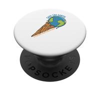 Sauvez la Terre, Le Seul Endroit où l'on Peut Acheter de la crème glacée, Peace No Planet B PopSockets PopGrip Adhésif