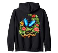 Sauvez Le Papillon Bleu de la forêt Tropicale Sweat à Capuche