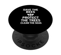 Sauvez Les Abeilles, Les Arbres, Les Mers, l'environnement écologique PopSockets PopGrip Adhésif