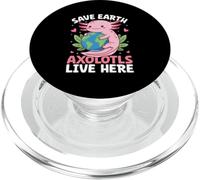 Sauvez Les Axolotls de la Terre en Direct Ici PopSockets PopGrip pour MagSafe