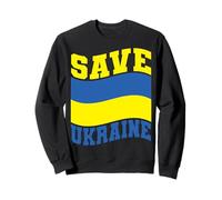 Sauvez l'Ukraine Soutenez Les Ukrainiens Je suis Debout avec Le Drapeau de l'Ukraine Sweatshirt