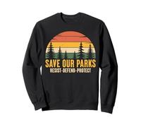 Sauvez nos Parcs | Activistes écologiques rétro pour la Conservation de la Nature Sweatshirt