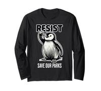 Sauvez nos parcs : les pingouins résistent à une manifestation et protègent notre pays Manche Longue