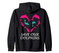 Sauvez Notre cœur de Dauphins | Protection de l'océan Marin | Dauphins Sweat à Capuche