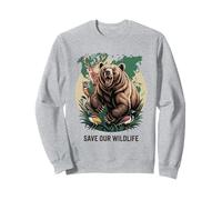 Sauvez notre faune : ours, cerfs, oiseaux, conservation des forêts Sweatshirt