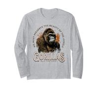 Sauvez Notre héritage : Conservation des gorilles | Gorille du Jour de la Terre Manche Longue