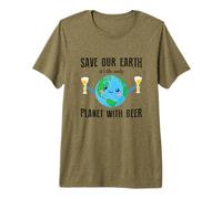 Sauvez Notre planète C'est la Seule planète avec de la bière T-Shirt Haut de Gamme