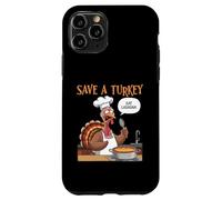 Sauvez Une Dinde, Mangez des lasagnes, Cuisine Italienne, Thanksgiving Coque pour iPhone 11 Pro