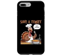 Sauvez Une Dinde, Mangez des lasagnes, Cuisine Italienne, Thanksgiving Coque pour iPhone 7 Plus/8 Plus