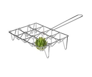 Sauvic 02615 Grille à 6 Cavités pour Légumes Acier 24,5 x 42,5 x 8,5 cm