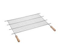 Sauvic 02757 Grille de Barbecue Inoxydable avec Manches Bois 70 x 40 cm Acier
