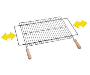 Sauvic 02820 Grille de Barbecue Universelle Inoxydable 70/80 x 40 cm - Largeur Extensible de 72 à 82 cm Acier