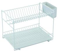 Sauvic 89000 Égouttoir à Vaisselle Métal Plastifié Blanc 38,5 x 25 x 28 cm