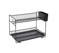 Sauvic 89024 Égouttoir à Vaisselle Acier Plastifié Noir 38,5 x 25 x 28 cm