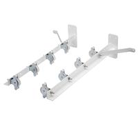 Sauvic 89396 Séchoir à Linge avec 8 poulies en Acier avec revêtement Plastique anticorrosion, Blanc