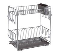 SAUVIC Égouttoir à vaisselle plastifié - Grand modèle - Gris