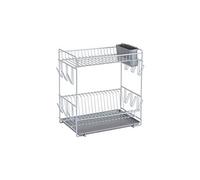 Sauvic Égouttoir en Acier plastifié Gris (résine), Grand 43 x 25 x 41,5 cm