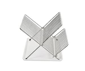 Sauvic Égouttoir Pliable en Acier Inoxydable Blanc