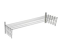 Sauvic Étendoir Extensible avec feuillard et 5 tiges en Acier Inoxydable 18/10 de 100 cm