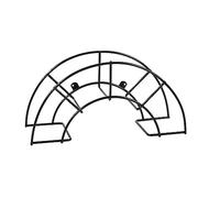 Sauvic Grand Porte-Tuyau en Acier plastifié Noir, 46,5 x 16,5 x 24 cm