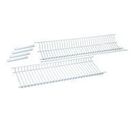 Sauvic Jeu d’égouttoir et d’égouttoir à Verre en Acier plastifié Blanc pour des armoires de 85 cm