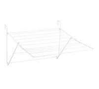 SAUVIC Séchoir à linge de balcon extensible plastifié - Blanc