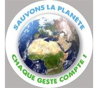 sauvons la planète - 10x10cm - Sticker/autocollant G