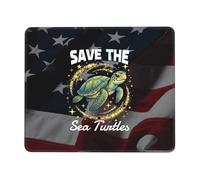 Sauvons Les Tortues Marines Mouse Pad Douce Tapis Souris Durable Tapis De Souris pour Maison Pc Travail 25X30Cm