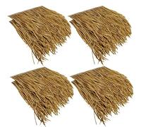 SAVAAL Fausse Paille Artificielle Hawaïen Palme Toiture Tuile De Chaume,brins d'herbe Fixes Et Durables,pour La Décoration Jardin Gazebo Parasol Patio Piscine(Size:10pcs,Color:Jaune Ignifuge)
